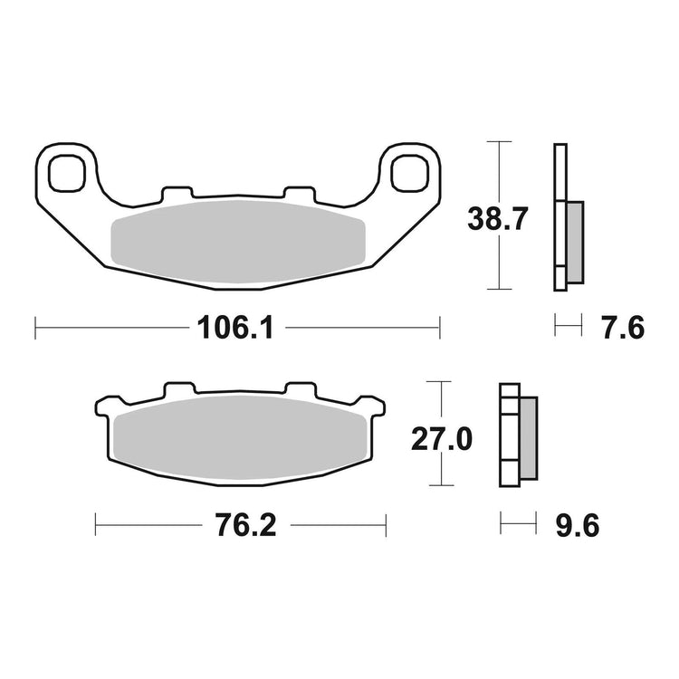 Brembo Prime Brake Pad Sinter Rear 07KA11SP