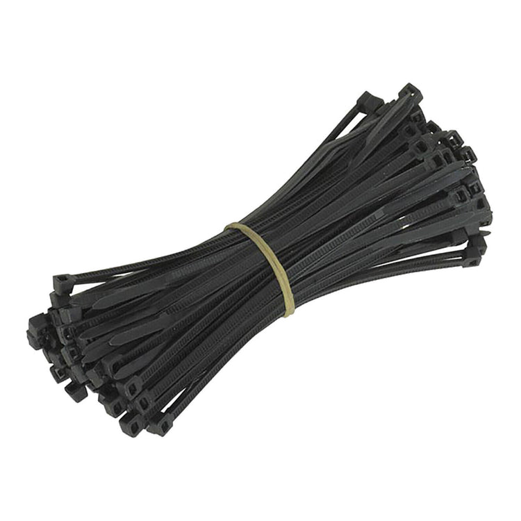 Whites Cable Ties 380 x 7.6mm (100/Bag) - Black
