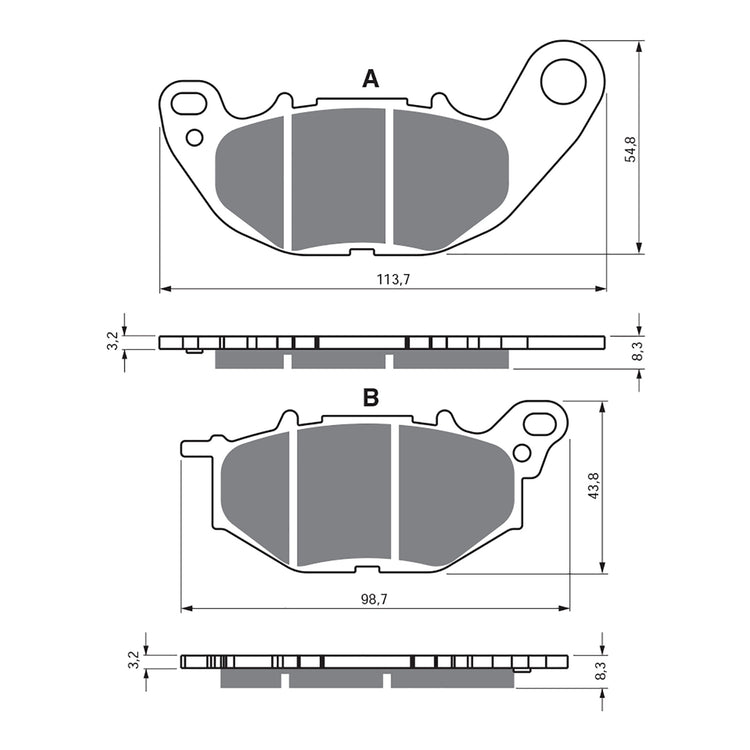 GOLDfren Brake Pads GF369 - GP5 - Indent