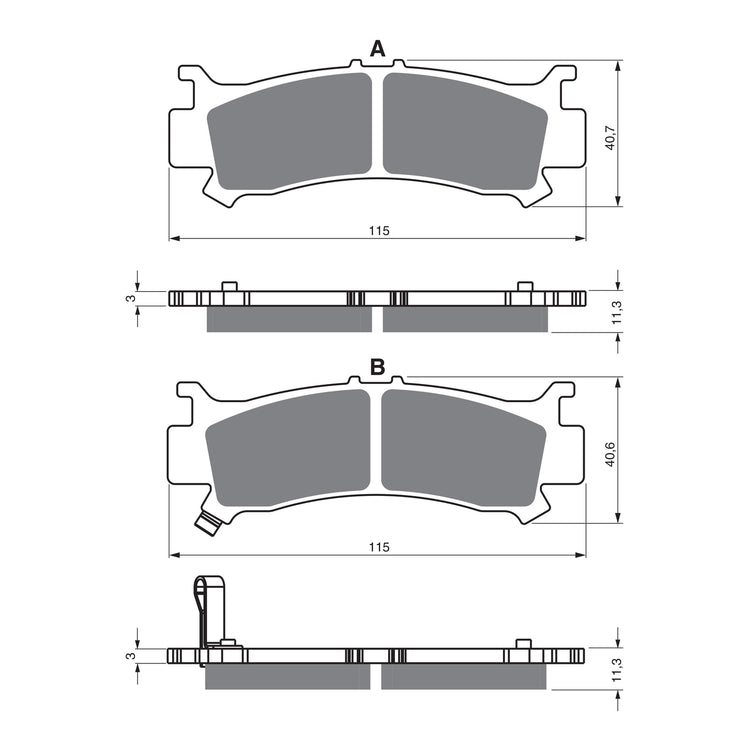 GOLDfren Brake Pads Off-Road Racing GF384 - K5 ( PR523 )