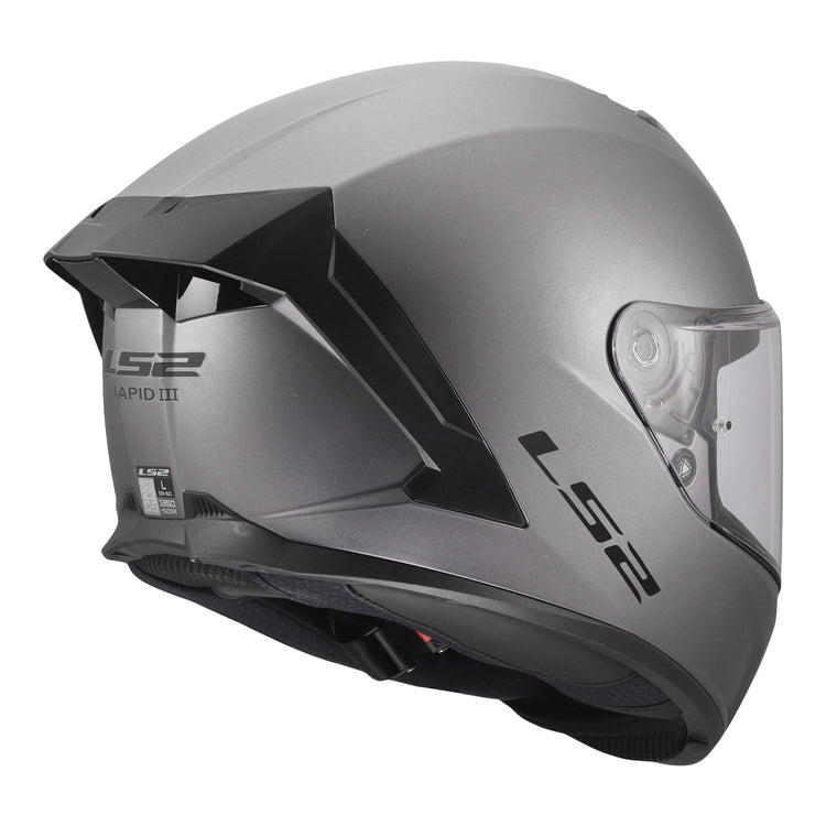 LS2 FF820 Rapid III Solid Helmet - Matte Titanium