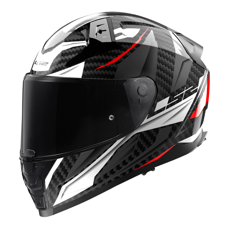 LS2 FF811 Vector IIC Savage Helmet - White / Red / Grey 06