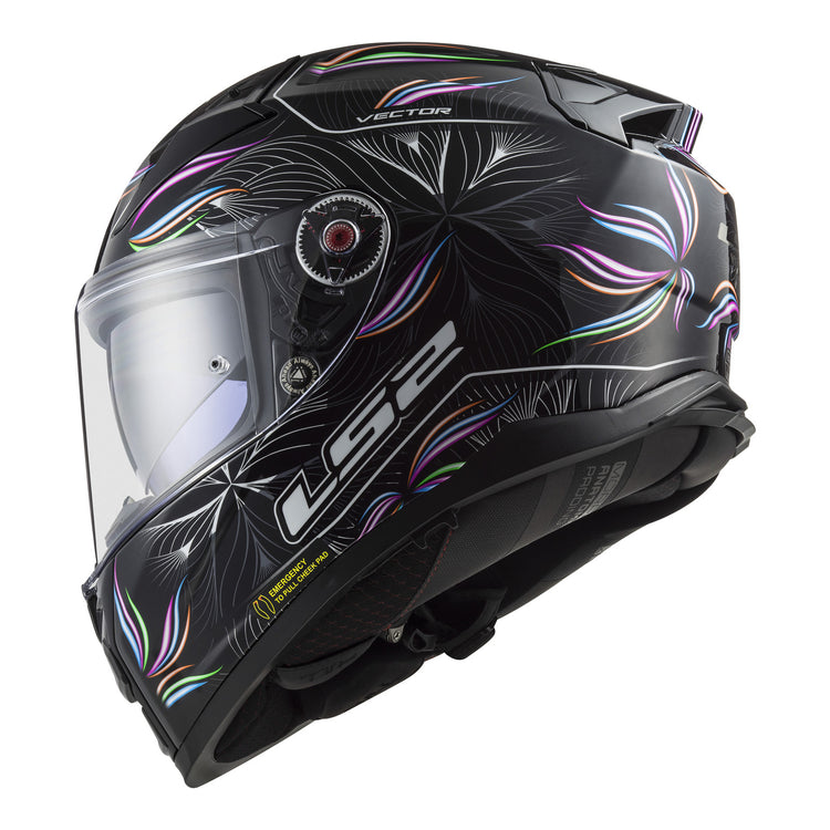 LS2 FF811 Vector II Tropical Helmet - Black / White 06