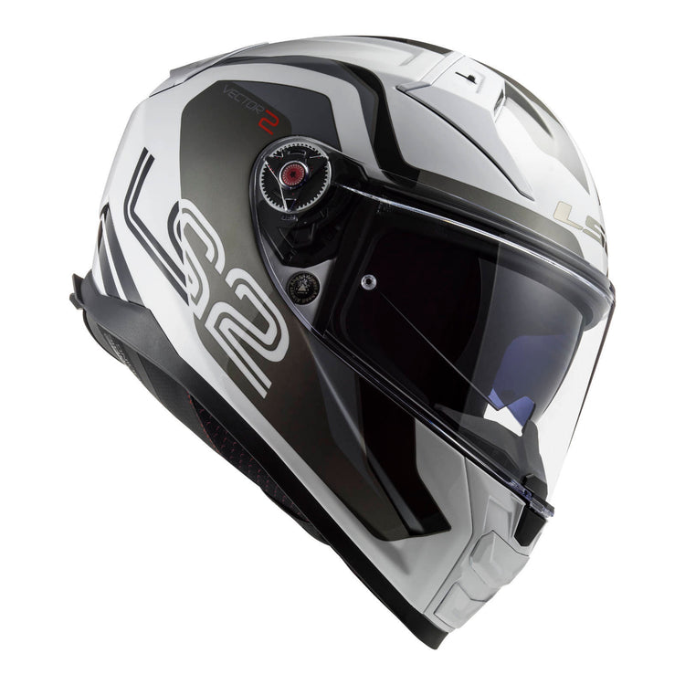 LS2 FF811 Vector II Metric Helmet - White / Titanium / Silver