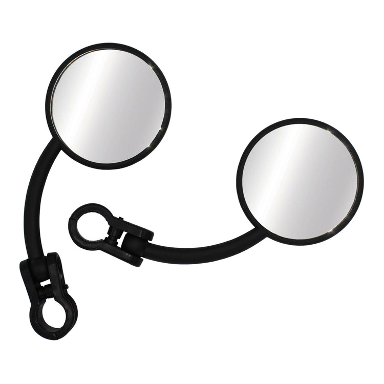 Whites Mirror Pair Universal Folding Enduro 7/8 Black