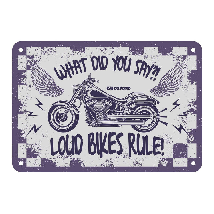 Oxford Garage Metal Sign: What Did You Say