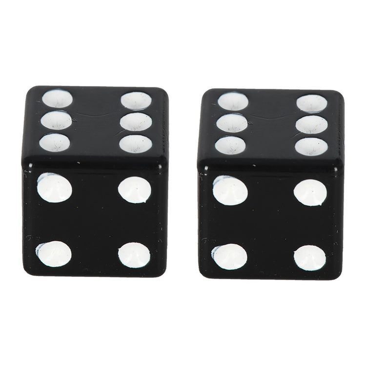 Oxford Lucky Dice Valve Caps - Black (Pair)