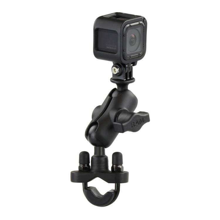 RAM Handlebar U-Bolt Double Ball Mount with Action Camera Adapter