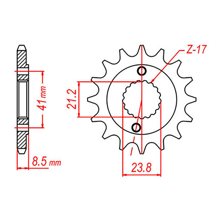 MTX 1322 Steel Front Sprocket #520 (10-587)