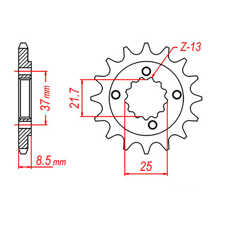 MTX 1309 Steel Front Sprocket #520 (10-103)