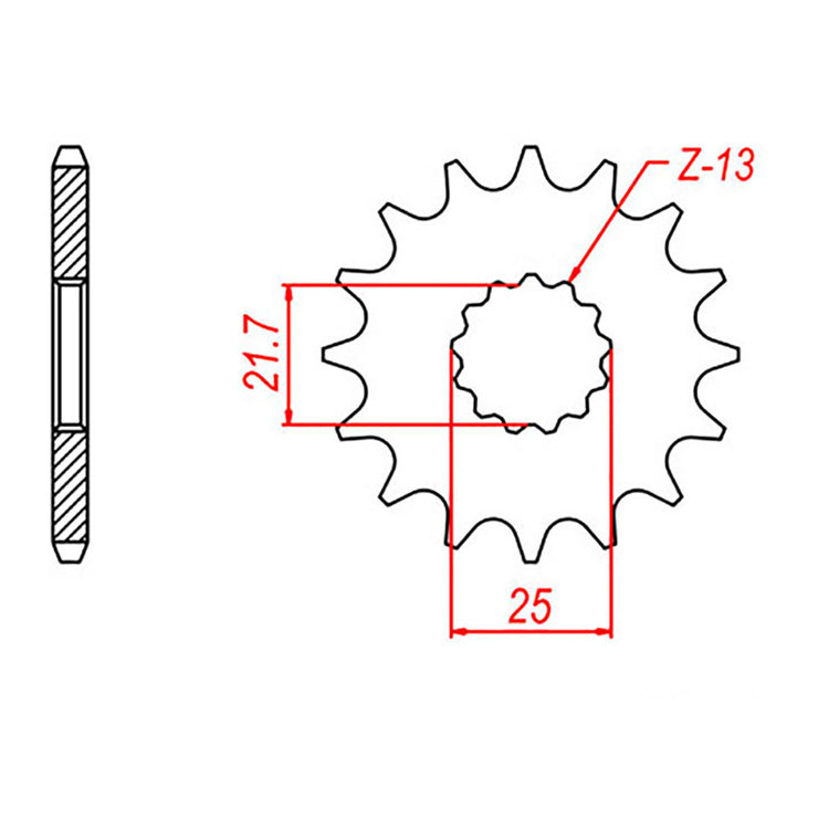 SPROCKET FRONT MTX 520 16T #525 10-156-16RC