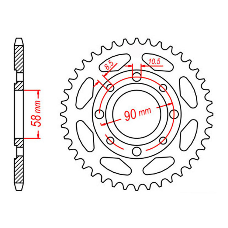 MTX 269 Steel Rear Sprocket #428 (11-437)