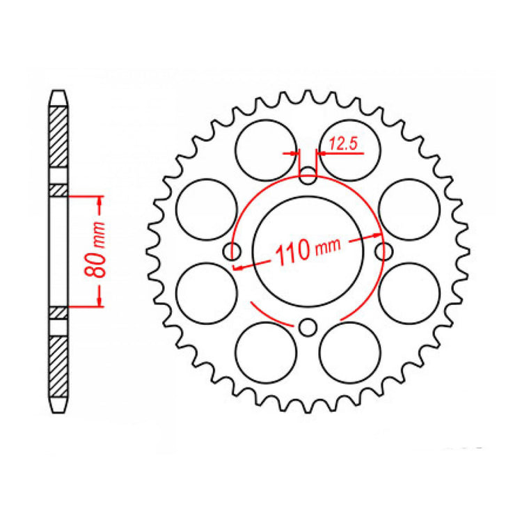 MTX 333 Steel Rear Sprocket #630 (11-405)