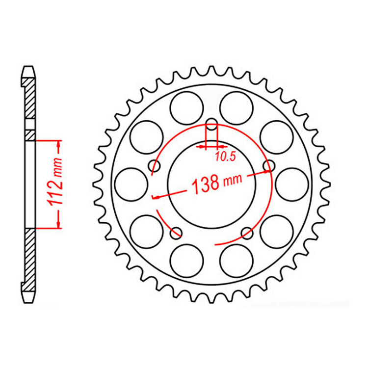 MTX 1871 Steel Rear Sprocket #530 (11-5EB)