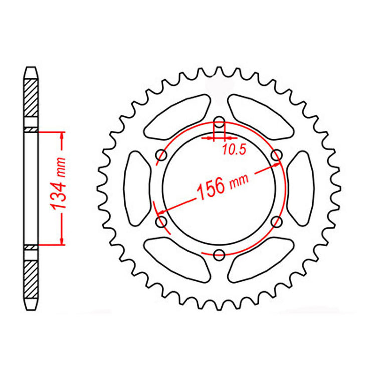 MTX 472 Steel Rear Sprocket #520 (11-130)