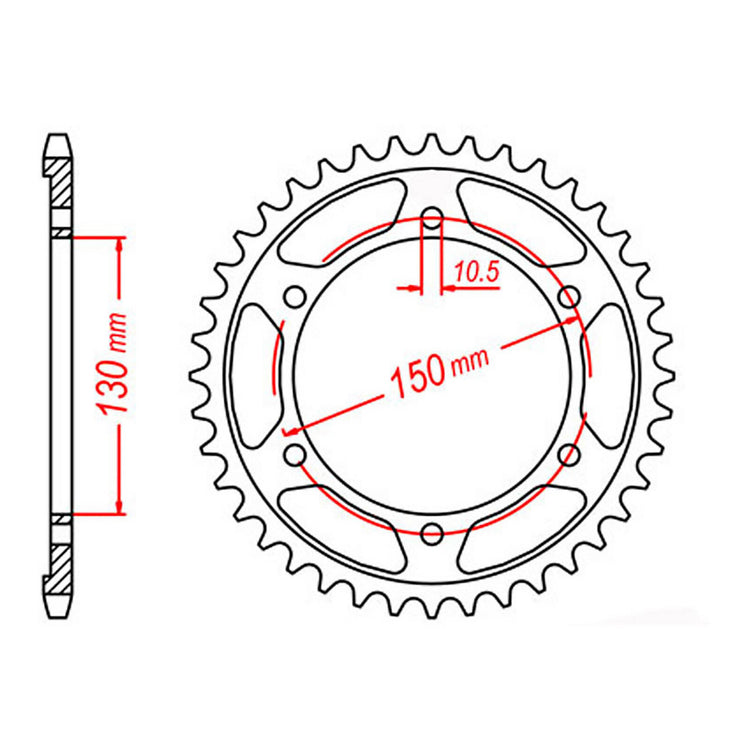 MTX 859 Steel Rear Sprocket #530 (11-36Y)