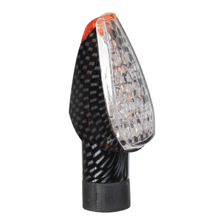 Whites LED Roadhawk MK3 Flasher - Carbon, Short Stem