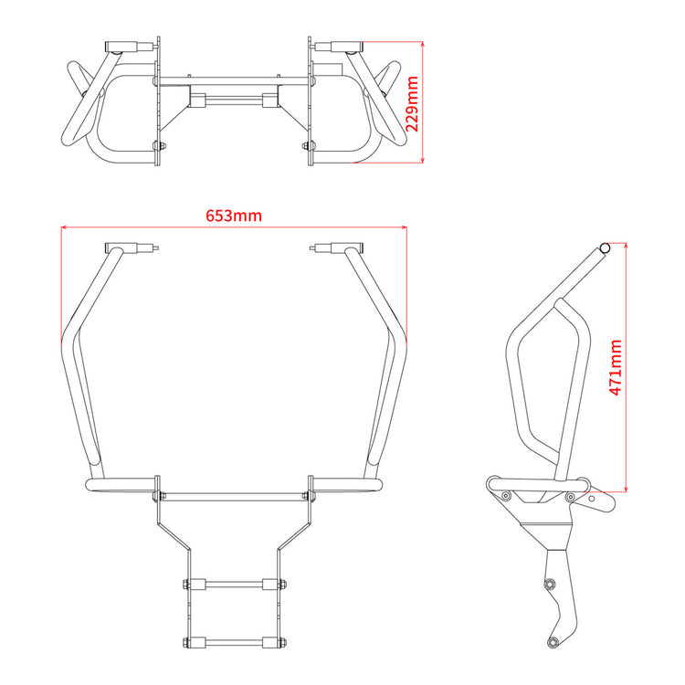 Zeta Pipe Tank Guard- Honda CRF250 Rally/S '21-
