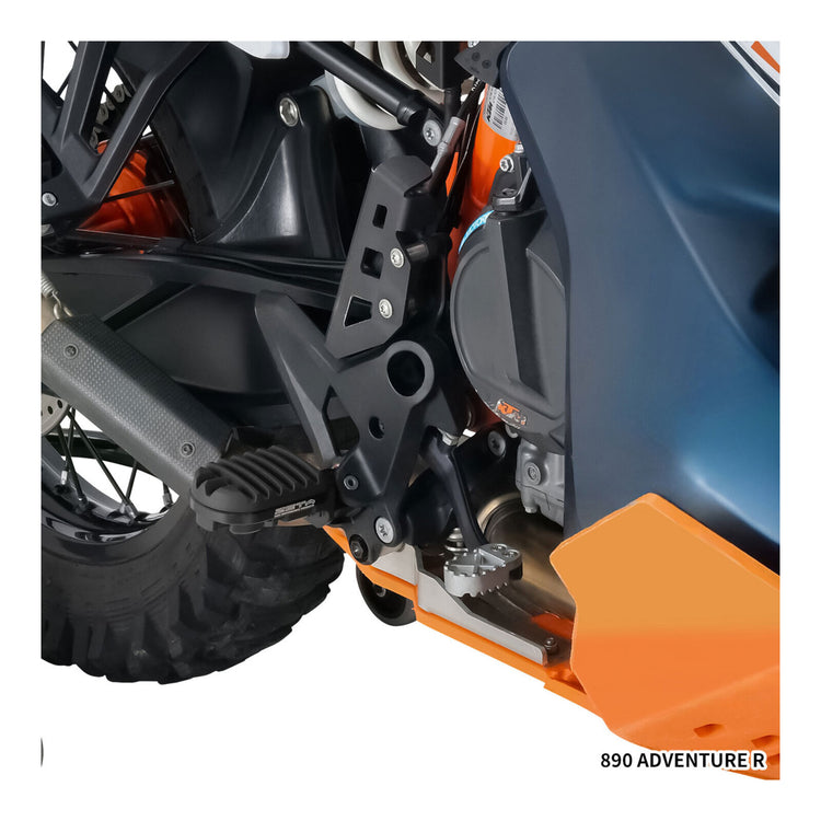 Zeta Adventure Foot Pegs - KTM - Black