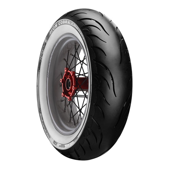 Avon Cobra Chrome 150/80B16 White Wall Rear Tyre (77V Rating) AV92
