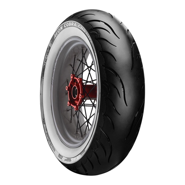 Avon Cobra Chrome 180/70R16 White Wall Rear Tyre (77V Rating) AV92