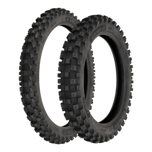 Anlida AM01 Tyre Set 80/100-21 Front & 100/100-18 Rear (NHS)