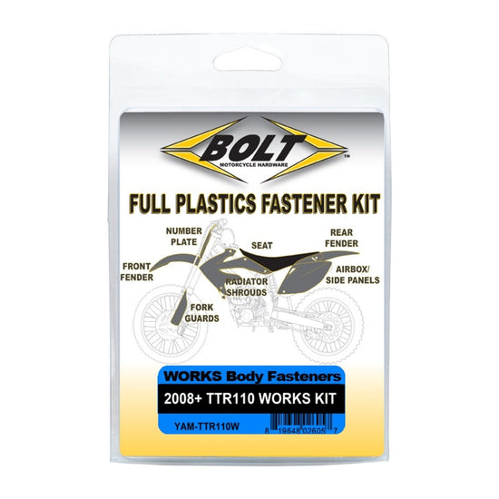 Bolt Body Work Fastener Kit Yamaha TTR110 '08-Current (Works Kit)