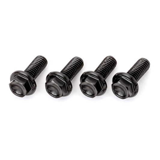 DRC Aluminium M6 Flange Bolts 20mm - Black (4 Pack)