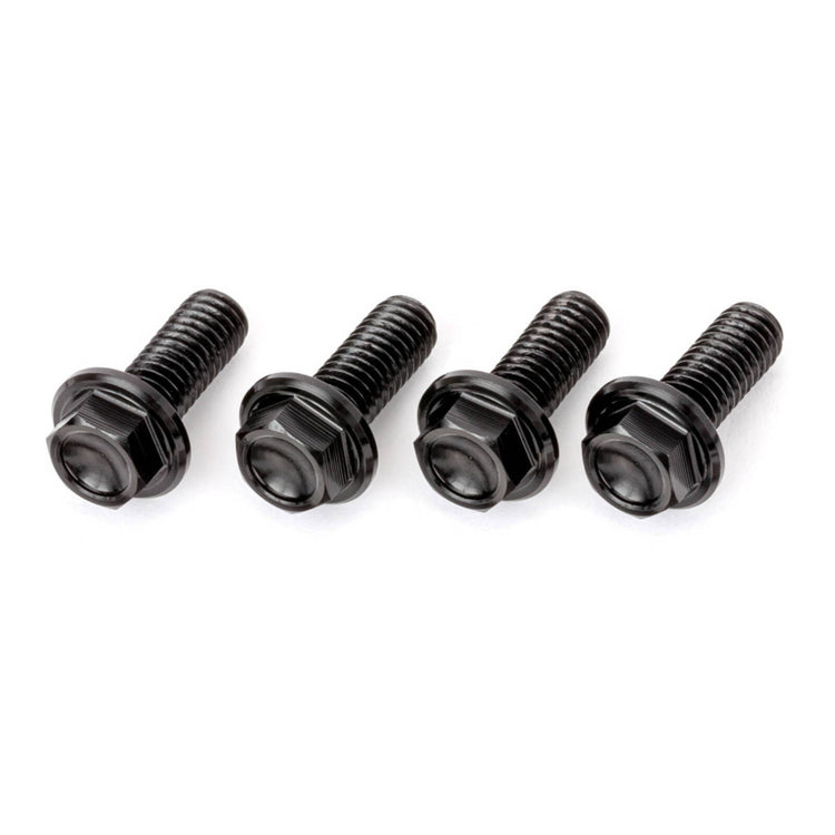 DRC Aluminium M6 Flange Bolts 20mm - Black (4 Pack)