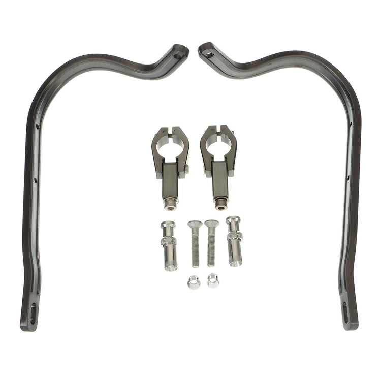 Zeta Armour Handguards Bent for 28.6mm Handlebars - Titanium
