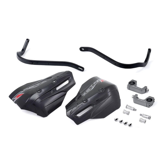 Zeta Armour XC-Pro Handguard Kit for 28.6mm Handlebars with U-Clamp - Black / Bl