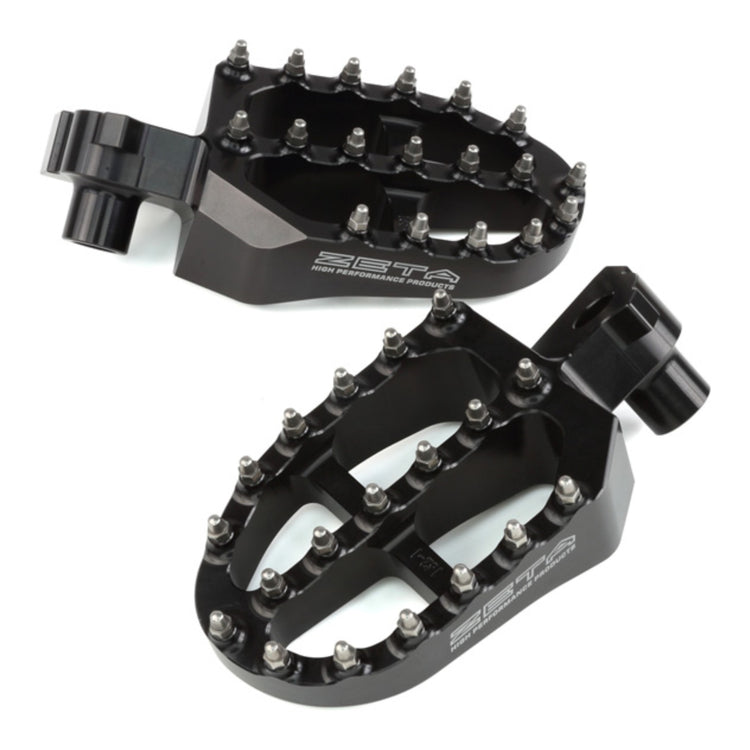 Zeta Aluminium Foot Pegs - Yamaha YZF250 / YZF450, YZ125 / YZ250 - Black