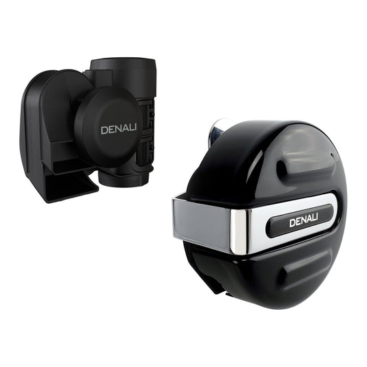 Denali SoundBomb V- Twin Air Horn with Mount & Cover - Gloss Black
