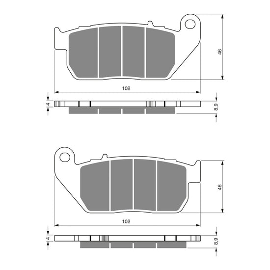 GOLDfren Brake Pads Sintered Sports GF272 - S3 ( PH336 )