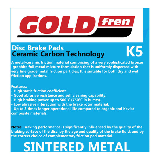 GOLDfren Brake Pads GF337 - K5