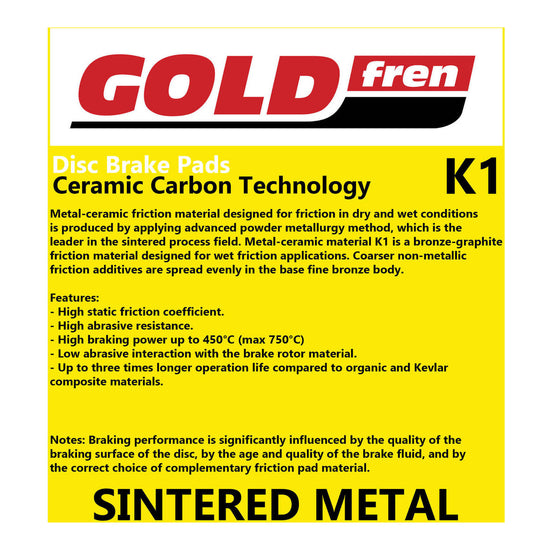 GOLDfren Brake Pads GF376 - K1