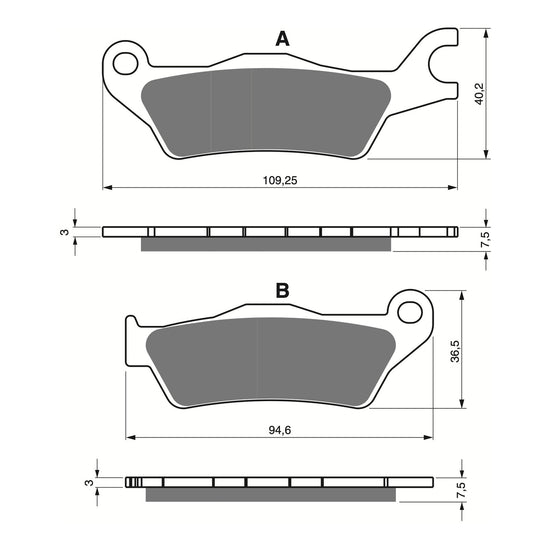Brake Pads Goldfren Sintered Sports GF381 - S3