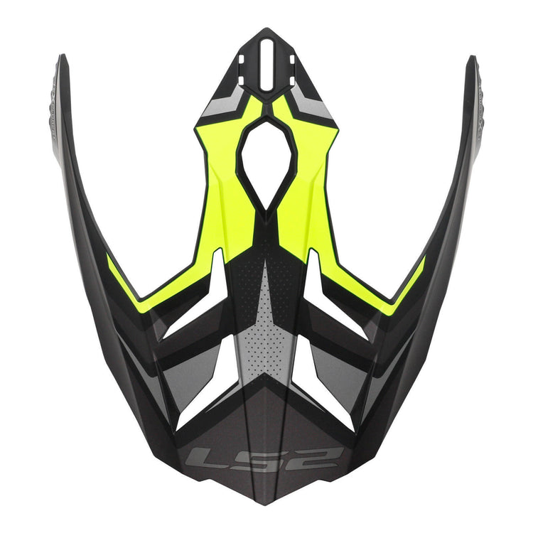 LS2 MX701 Focus Helmet Peak - M. Titanium H-V Yellow