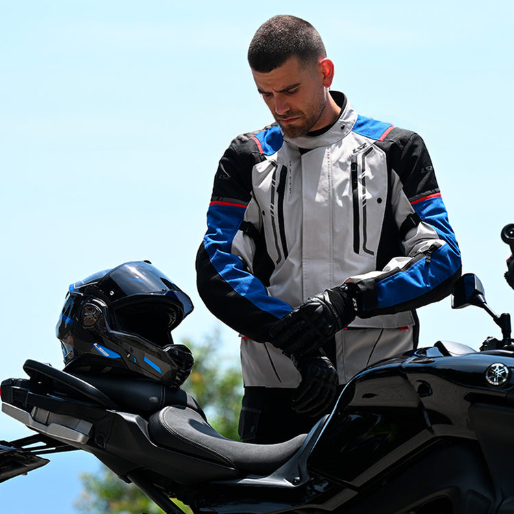 LS2 Narvik Men's Jacket - Blue / Black / Grey / Red