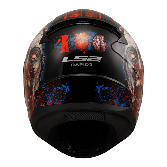 LS2 FF353 Rapid II Zombie - Matte Black / Red / White 06