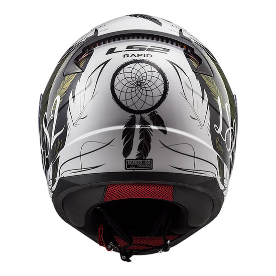 LS2 FF353 Rapid II Boho Helmet - White / Black / Purple 06