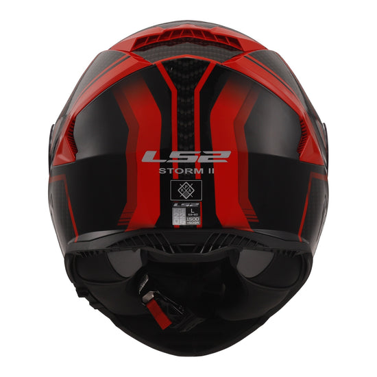 LS2 FF800 Storm II Tracker Helmet - Black / Red 06