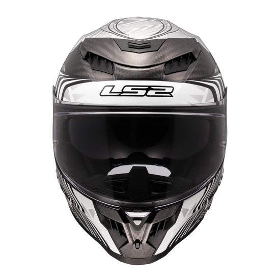 LS2 FF807 Dragon Carbon Enthum Helmet - Black / Silver 06