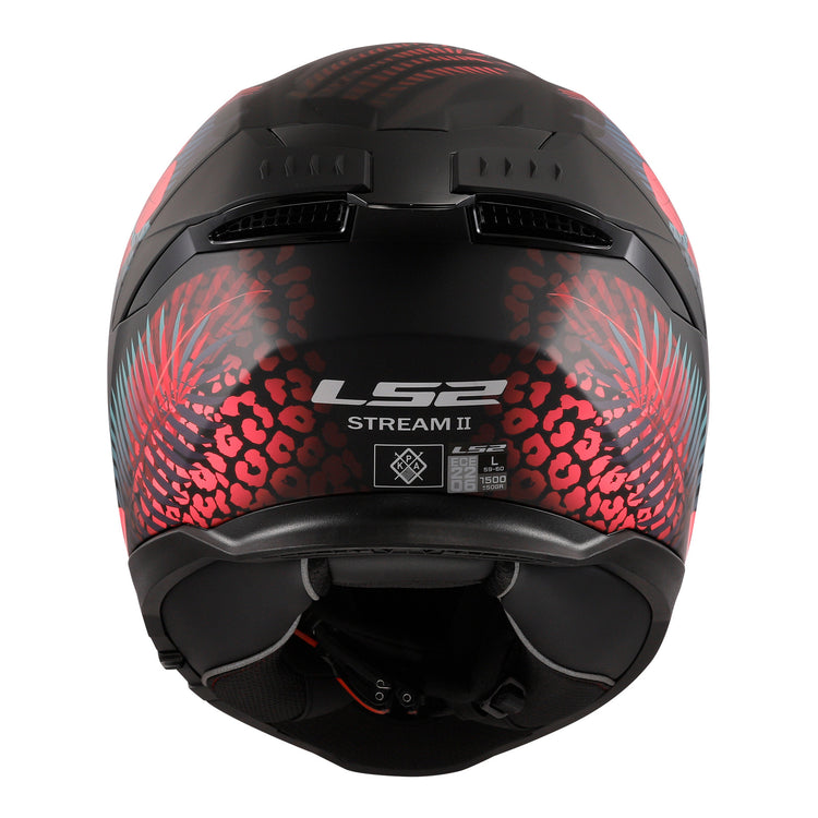 LS2 FF808 Stream II Jungle Helmet - Matte Black / Pink / Blue 06