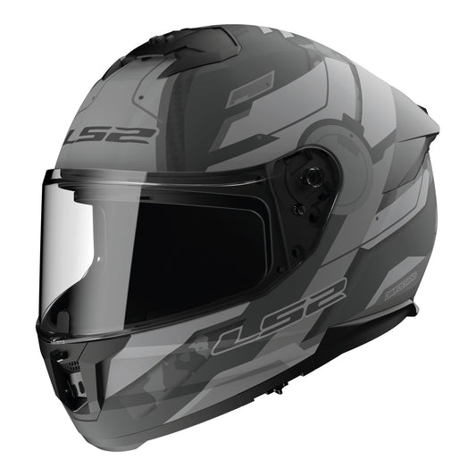 LS2 FF808 Stream II Shadow Helmet - Matte Titanium / Grey 06