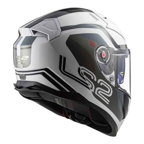 LS2 FF811 Vector II Metric Helmet - White / Titanium / Silver