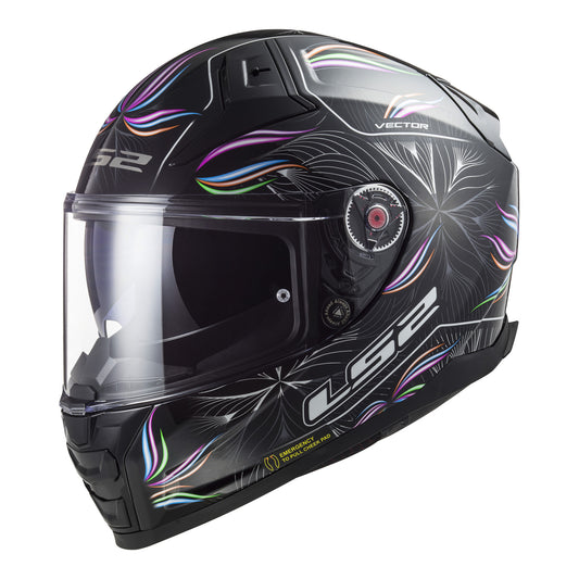 LS2 FF811 Vector II Tropical Helmet - Black / White 06