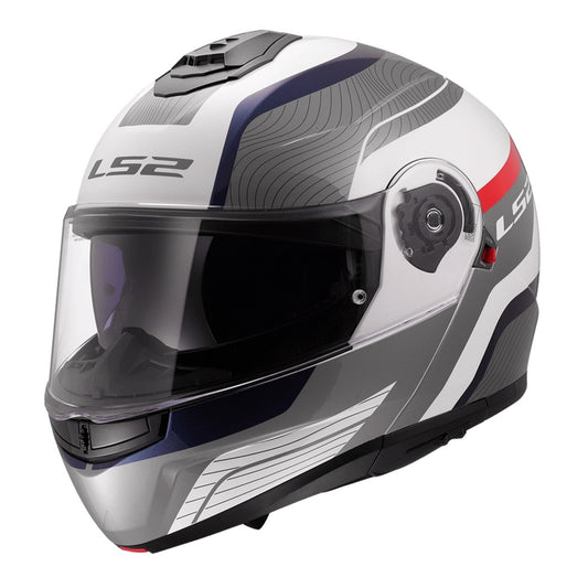 LS2 FF908 Strobe II Monza Helmet - White / Blue / Red