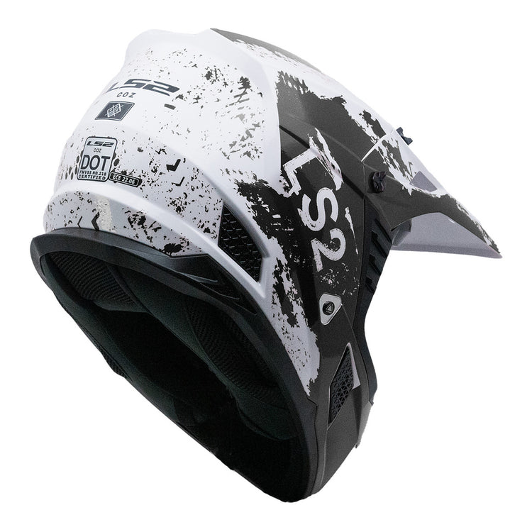 LS2 MX706 COZ Hyde Helmet - Black / White 06