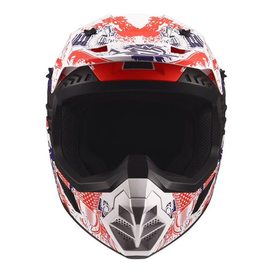 LS2 MX706J COZ Fantasy Junior Helmet - Matte White / Red / Blue